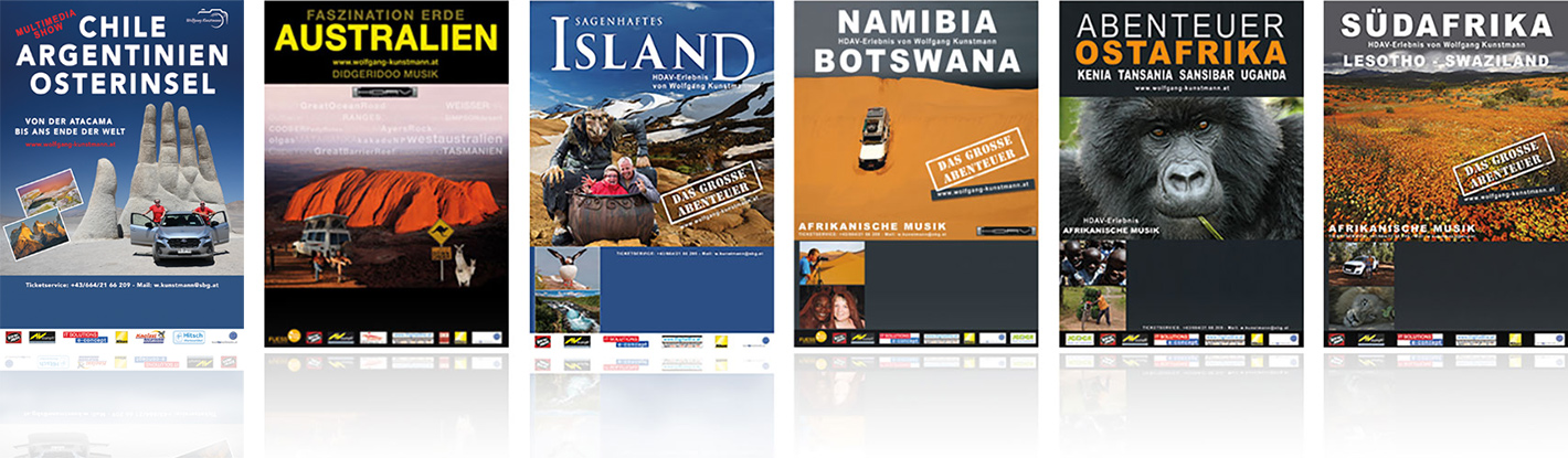 Plakate der Vorträge Wolfgang Kuntmann 